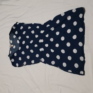 Banana republic XL blue dress with white dots